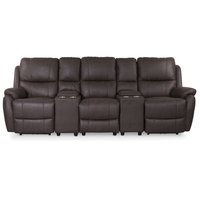 Enjoy Hollywood Biosoffa - 3-sits recliner (el) i brunt microfibertyg Enjoy Hollywood Biosoffa - 3-sits recliner (el) i brunt microfibertyg