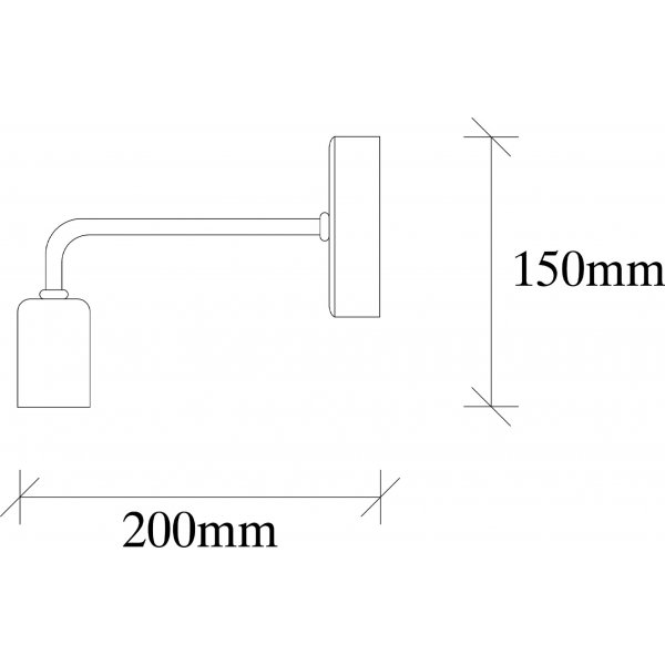 Denge wandlamp 3434 - Zwart