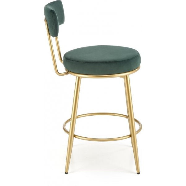 Tabouret de bar Pelican 115 - Vert fonc/or