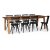 Groupe de salle  manger Saltsj 240 cm avec 8 chaises cantilever noires Castor - Placage chne huil