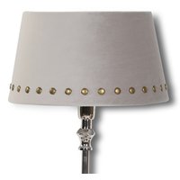 Velvet lampskärm med nitar 25 cm - Beige / mässing Velvet lampskärm med nitar 25 cm - Beige / mässing