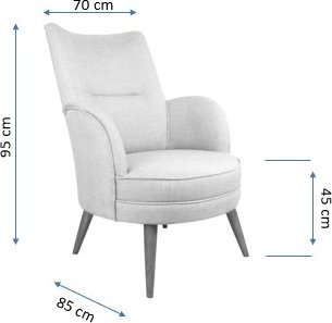 Fauteuil Victoria - Blanc crme