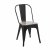 Iris matstol i svart metall med tr�sits