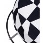 Moon Steel sittpuff - Svart/vit