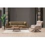 Siesta Capitone 3-sits soffa - Brun
