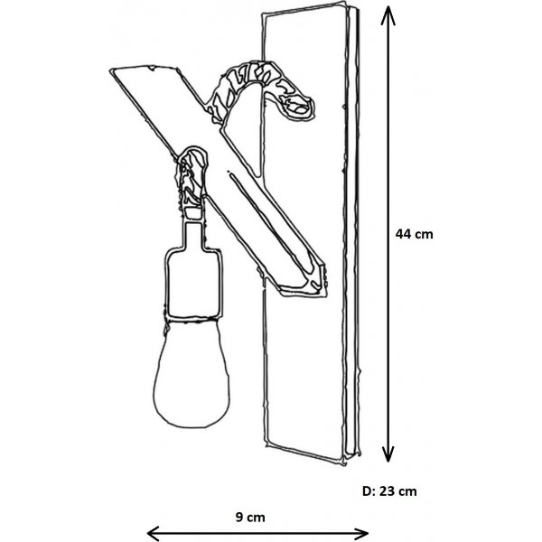 Asap vägglampa 18 - Valnöt Asap vägglampa 18 - Valnöt