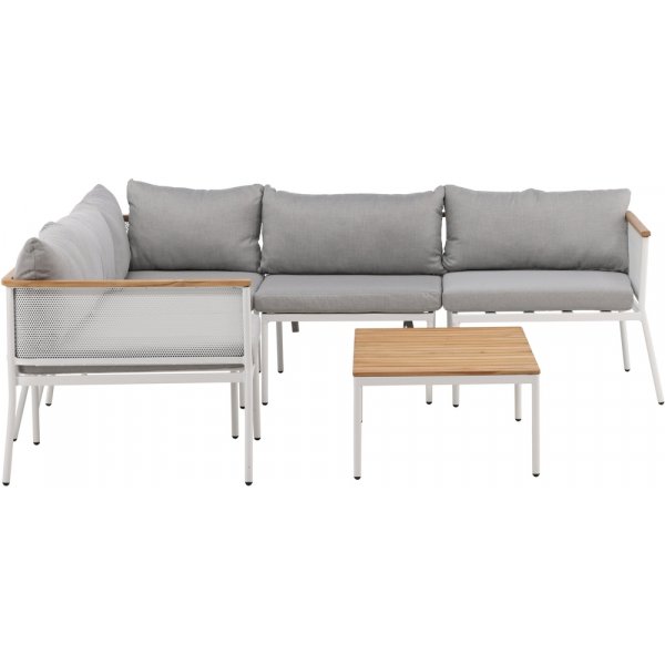 Groupe lounge Nettan - Blanc/gris clair Groupe lounge Nettan - Blanc/gris clair