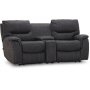 Rom elektrisk 2-sits reclinersoffa - Gr tyg + Textilskydd fr mbler