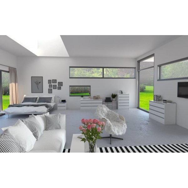 Skyline dressoir met 6 lades - Wit Skyline dressoir met 6 lades - Wit