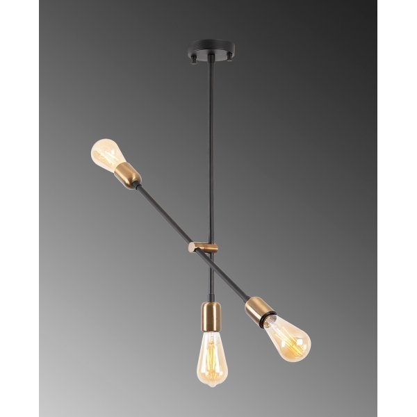 Beste taklampa 10330 - Svart/guld Beste taklampa 10330 - Svart/guld