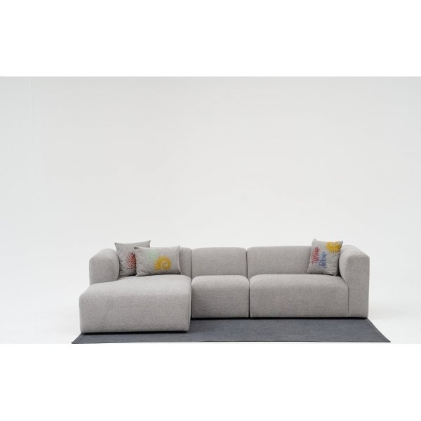 Linden divansoffa v�nster - Ljusgr�