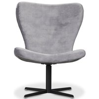 Tulip designfåtölj - Ljusgrå Velour Tulip designfåtölj - Ljusgrå Velour