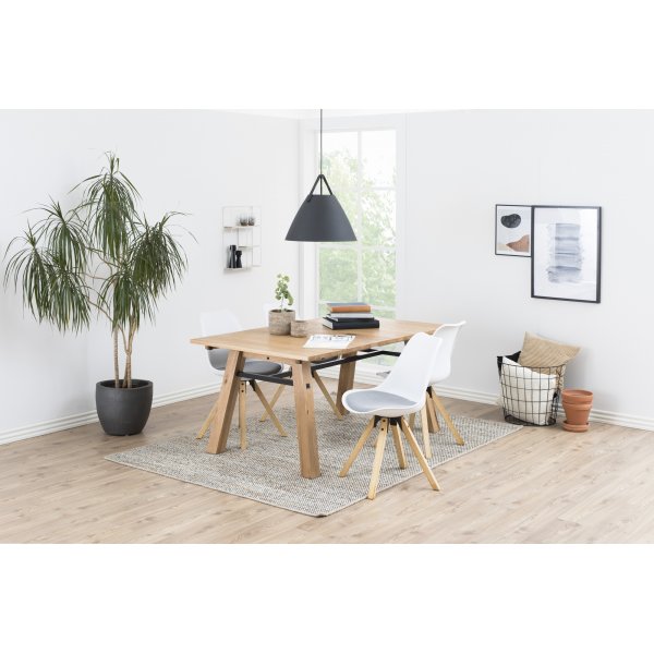 Chaise de salle  manger Dima - Blanc/gris