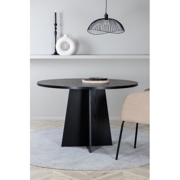 Bootcut eettafel 110 cm - Zwart