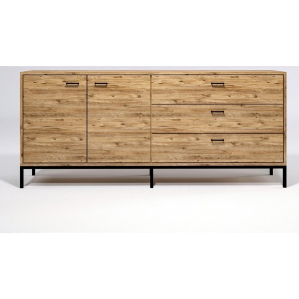 Buffet Riga - Chêne/noir Buffet Riga - Chêne/noir