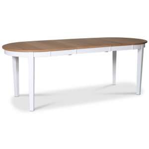 Fr ovalt matbord i ek 160/210x90 + Mbeltassar
