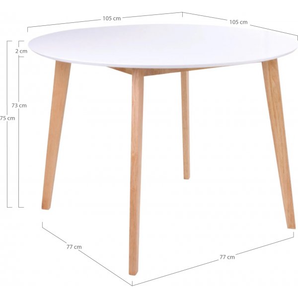 Vojens matgrupp - Brun/vit + 4.00 x Stolsdyna