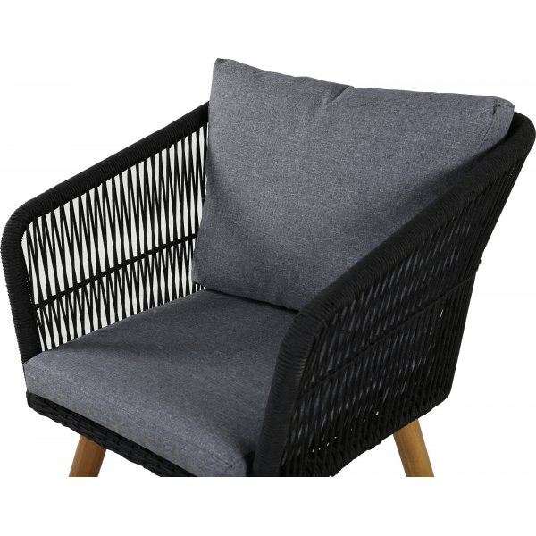 Chania stol - Svart/Grå/Natur Chania stol - Svart/Grå/Natur