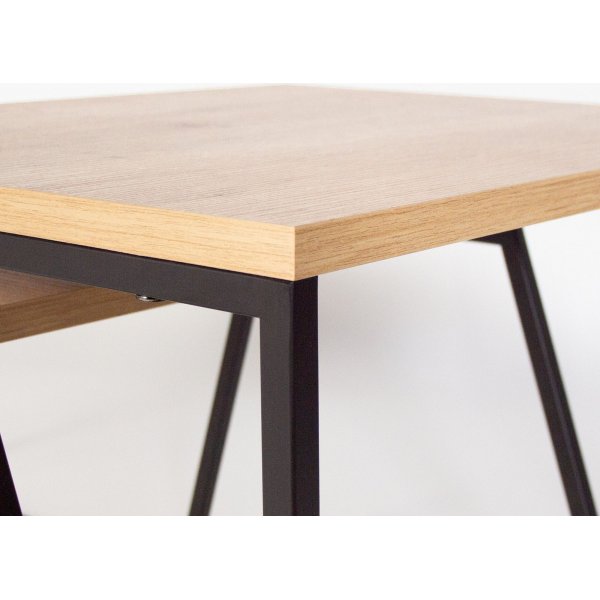 Pal soffbord 88 x 50 cm - Ek/svart Pal soffbord 88 x 50 cm - Ek/svart