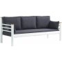 Kappis 3-sits utesoffa - Vit/antracit