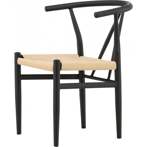 Chaise de salle à manger Alfons - Beige/noir Chaise de salle à manger Alfons - Beige/noir