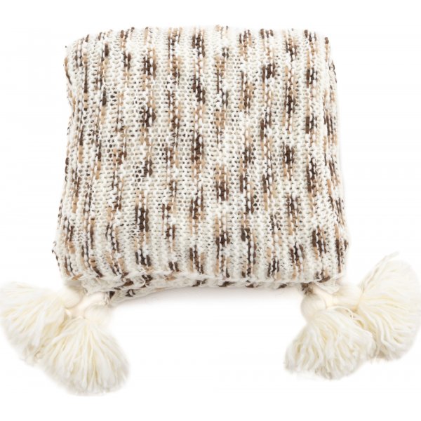 Mickel pläd 130x170 cm - Brun/vit Mickel pläd 130x170 cm - Brun/vit