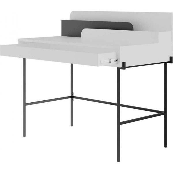 Leila skrivbord 108x60 cm - Vit/antracit Leila skrivbord 108x60 cm - Vit/antracit