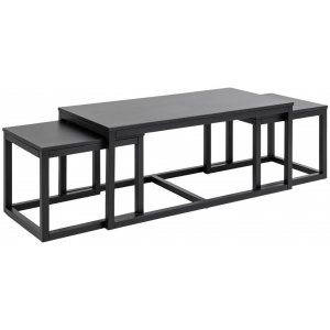 Table Cornus 120/55x60/55 cm - Placage chne laqu noir