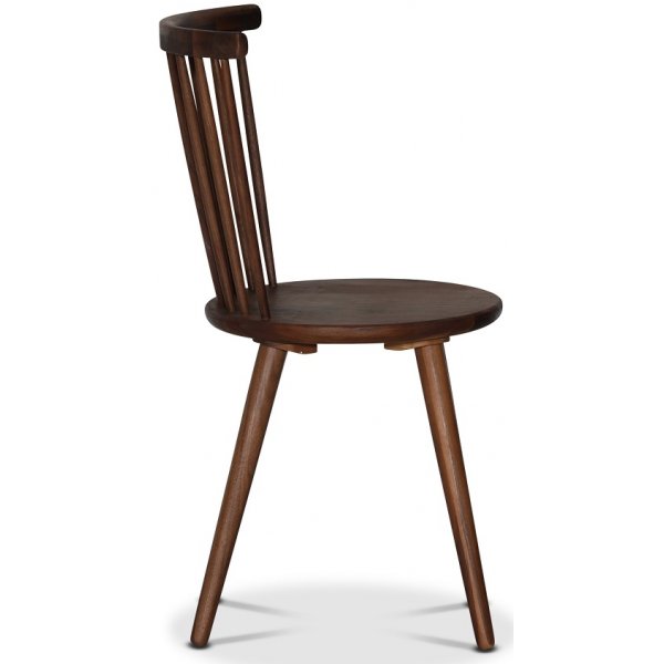 Sintorp matgrupp, runt matbord Ø115 cm inkl 4 st valnöt pinnstolar Castor - Brun marmor (Laminat) + Möbeltassar Sintorp matgrupp, runt matbord Ø115 cm inkl 4 st valnöt pinnstolar Castor - Brun marmor (Laminat) + Möbeltassar