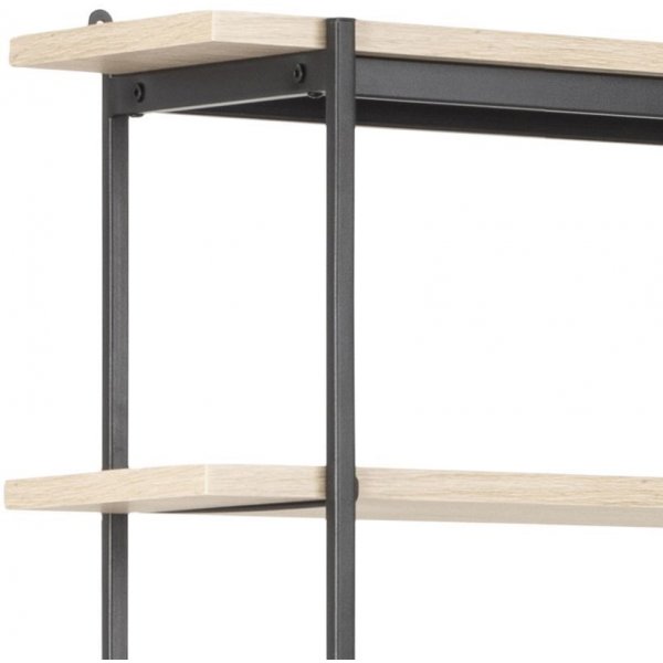 Angus bokhylla 188 cm - Svart/vitpigmenterad ek Angus bokhylla 188 cm - Svart/vitpigmenterad ek