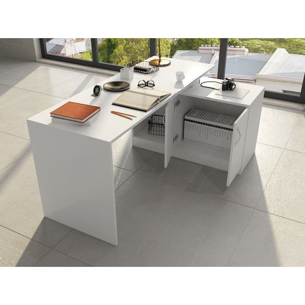 Basta hrnskrivbord 130x105 cm - Vit