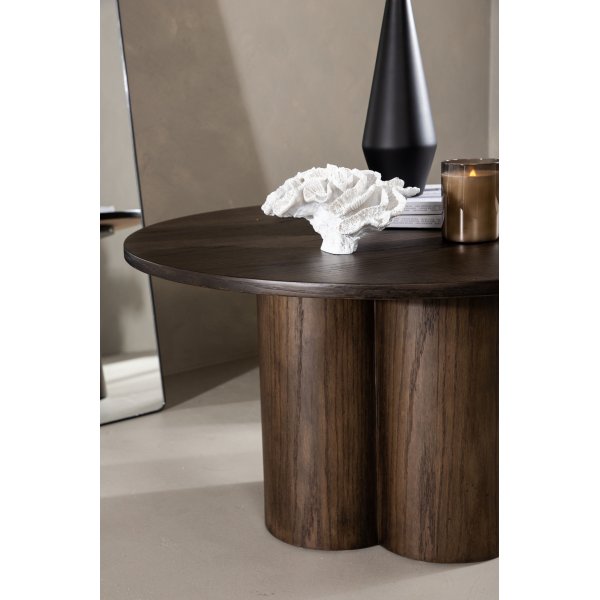 Table basse Ø80 cm en daim - Olivia Table basse Ø80 cm en daim - Olivia