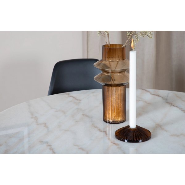 Table  manger Kvarnbacken 106 cm - Marbre clair/noir