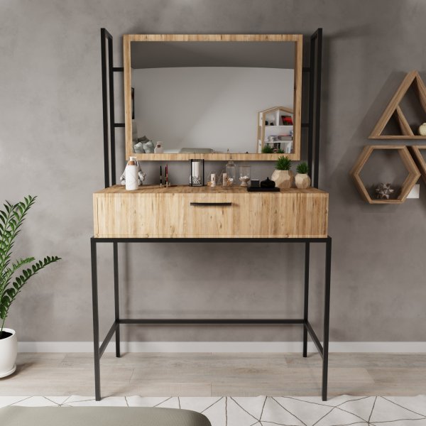 Contempo sminkbord 120 x 40 cm - Furu Contempo sminkbord 120 x 40 cm - Furu