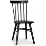 Sintorp matgrupp, runt matbord 115 cm inkl 4 st Orust pinnstolar - Svart marmor (Laminat)