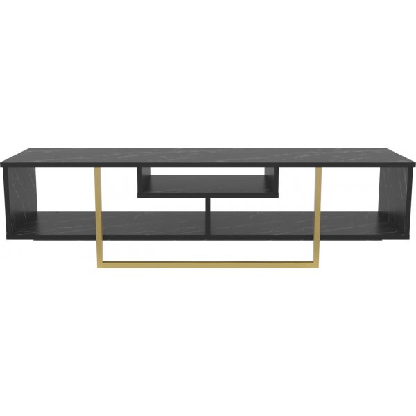 Banc mdia Asal 150 cm - Marbre noir/or