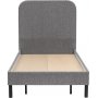 Lit simple Lody 90 x 200 cm - Gris