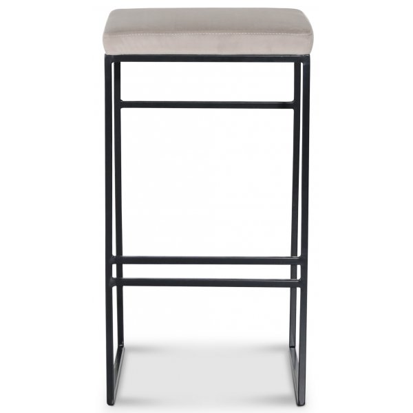 Stage barstol - Gr�beige sammet / svart
