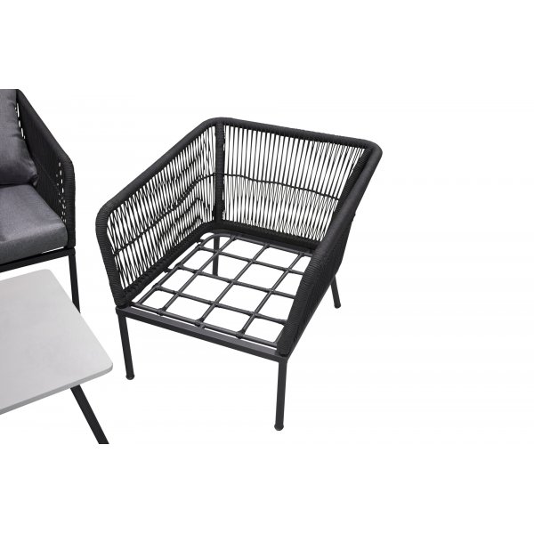 Groupe de salon Lindos - Noir Groupe de salon Lindos - Noir