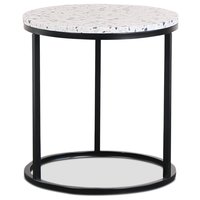 Terrazzo sidobord Ø50 cm - Terrazzo Cosmos & underrede accent i svart metall Terrazzo sidobord Ø50 cm - Terrazzo Cosmos & underrede accent i svart metall