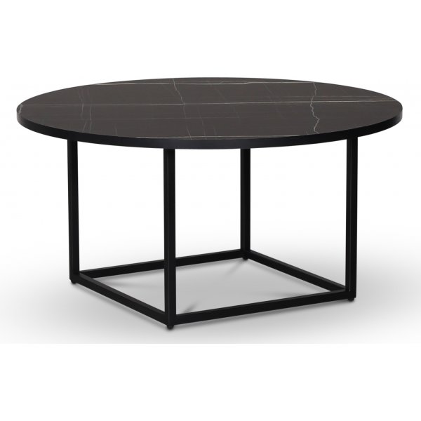 Sintorp runt soffbord 90 cm - Svart marmor (Exklusive laminat)