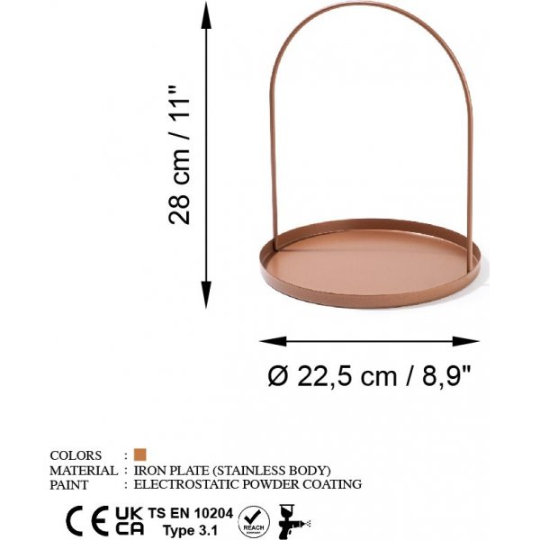 Plat décoratif Kos - Cuivre Plat décoratif Kos - Cuivre