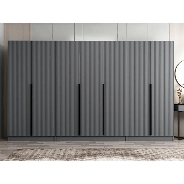 Cikani kledingkast 315x52x210 cm, variant A - Antraciet