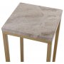 Accent sngbord/piedestal 65 - Matt mssing / beige