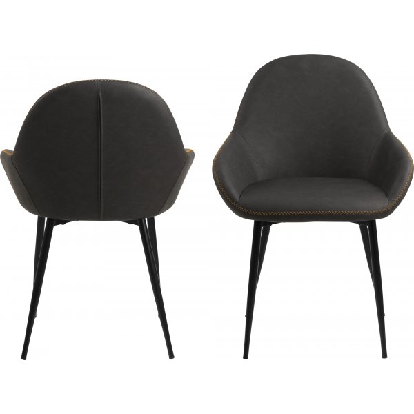 Candis karmstol - Grå PU Candis karmstol - Grå PU