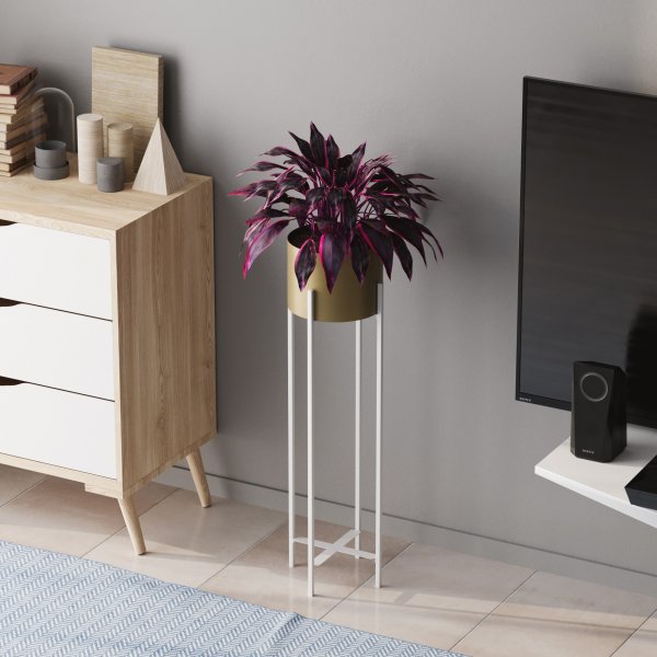 Pot Plato 25 - Blanc/or Pot Plato 25 - Blanc/or