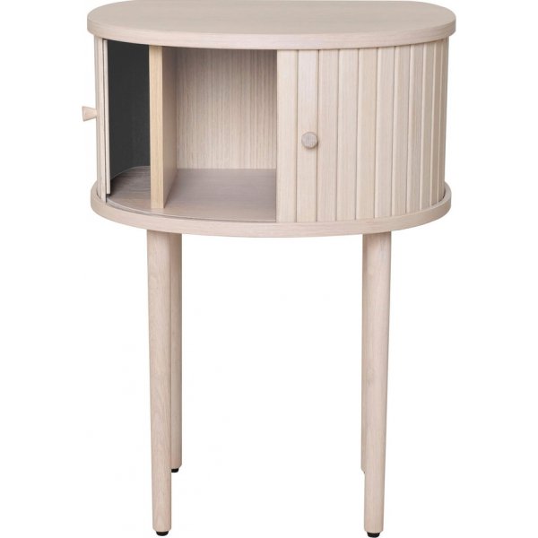 Slide sngbord - Vitpigmenterad ek