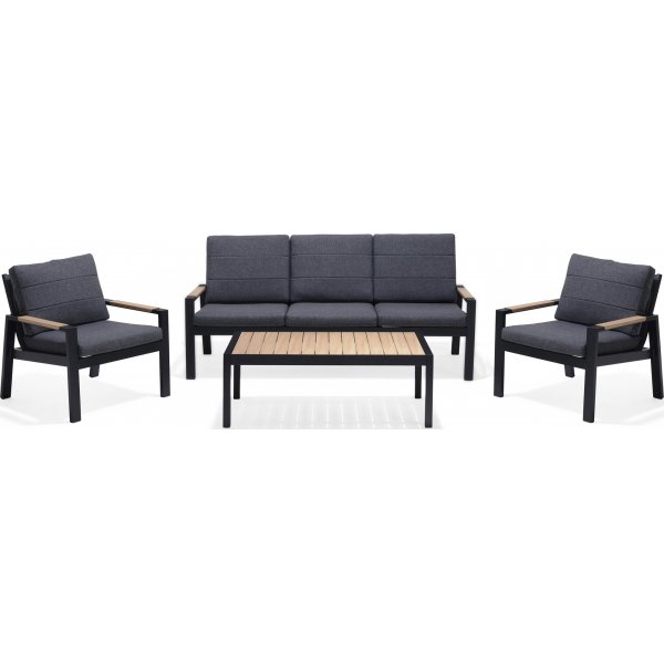 Panama lounge groep 2 - Zwart/geel