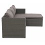 Miami utegrupp soffa med bord - Gr konstrotting + Textilrengring fr mbler