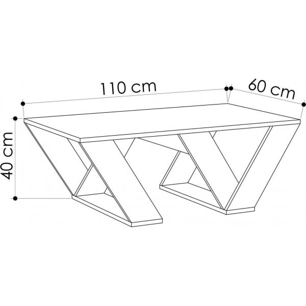 Pipra soffbord 110 x 60 cm - Vit Pipra soffbord 110 x 60 cm - Vit